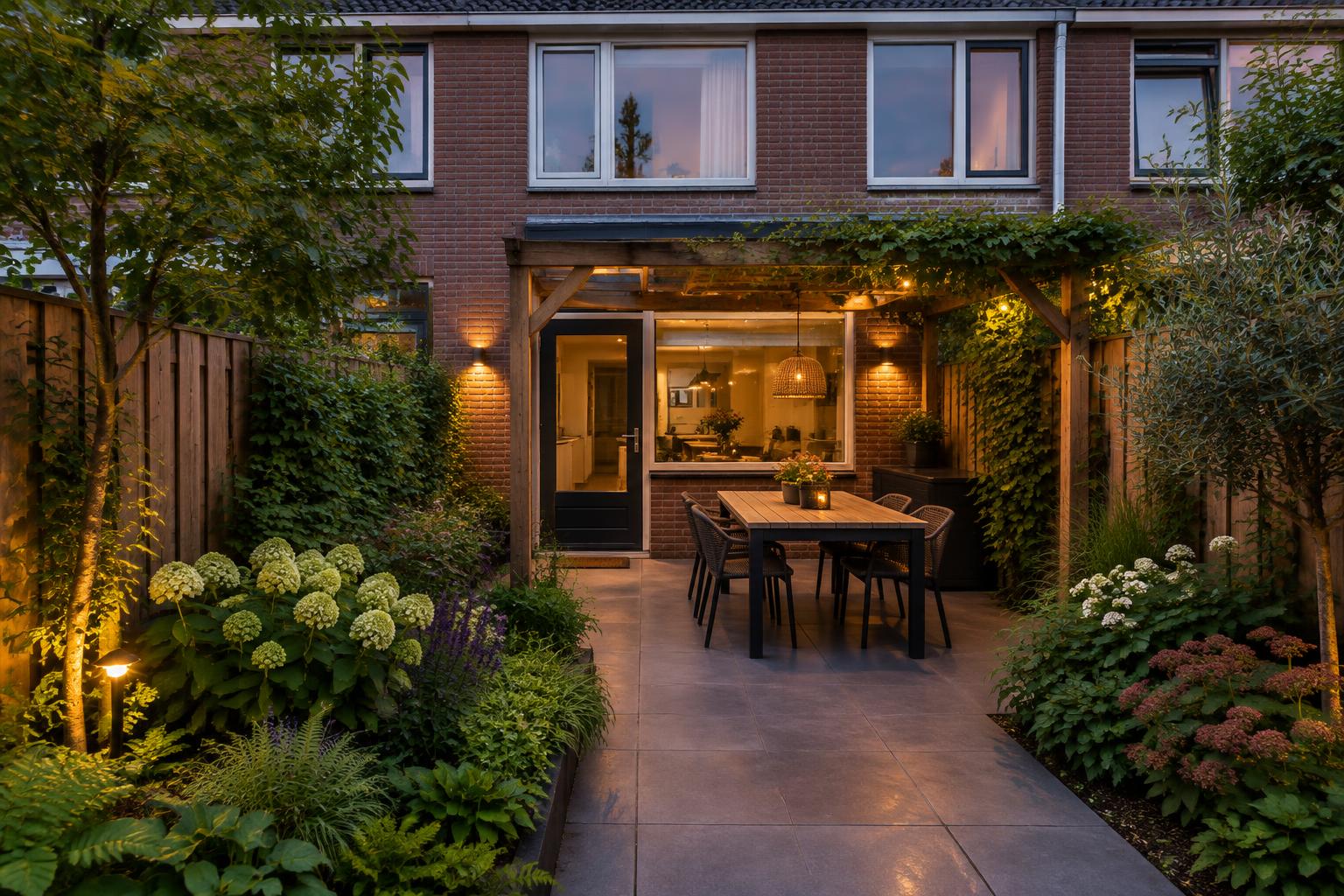 Compacte achtertuin metamorfose