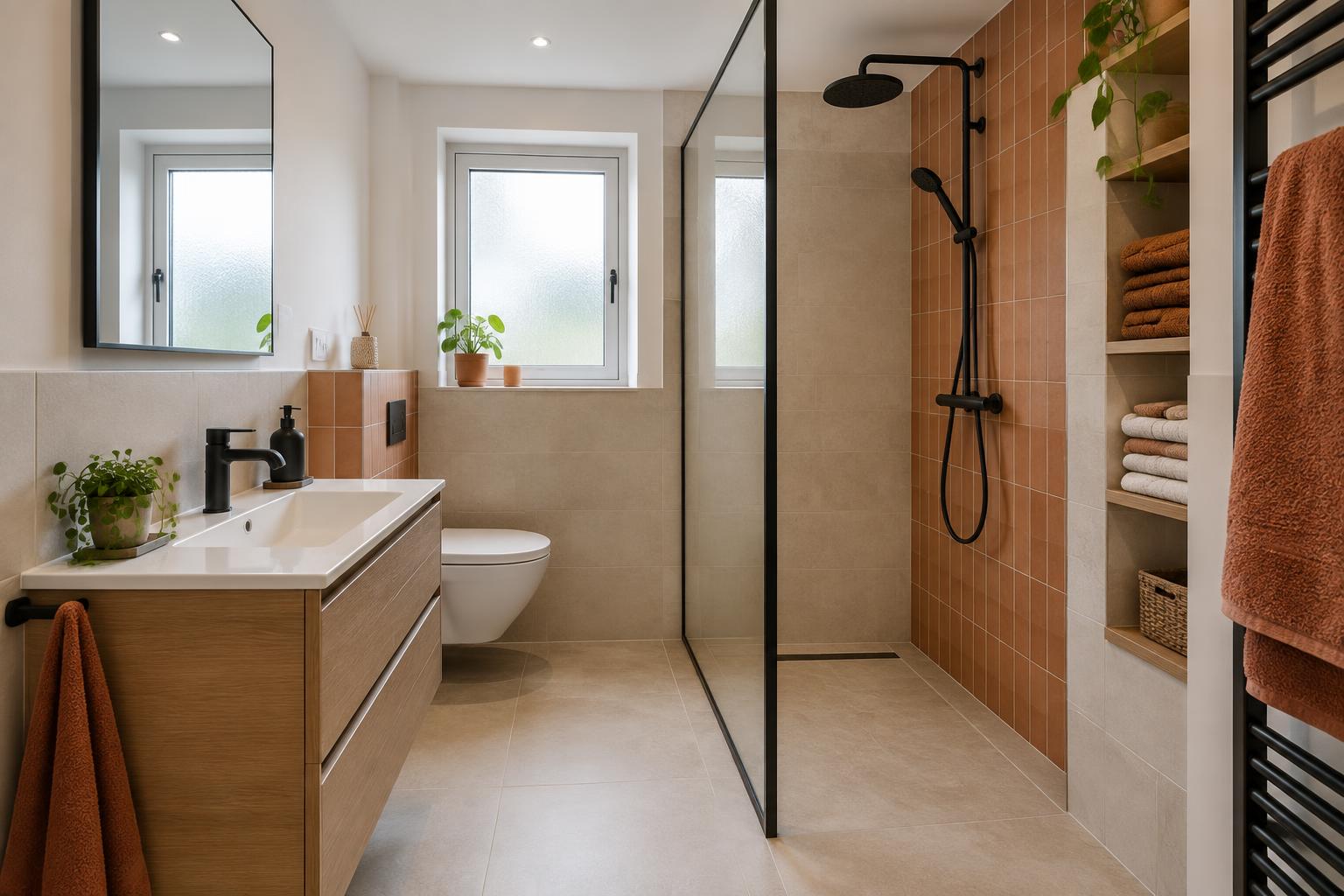 Frisse gezinsbadkamer